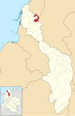 Location of the municipality and town of Calamar in the Bolívar Department of Colombia