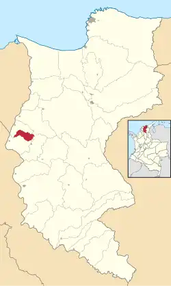 Location of the municipality and town of Concordia in the Department of Magdalena.