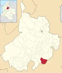 Location of the municipality and town of Encino, Santander in the Santander Department of Colombia