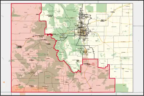Map of Colorado's 3rd congressional district