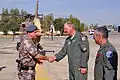 Jordan's Prince Feisal Ibn Al-Hussein greets Gen. Craig McKinley and CO-TAG in Jordan