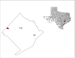 Location of Weimar, Texas