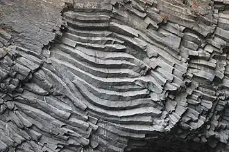 Columnar jointing in the Alcantara Gorge, Sicily