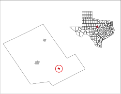 Location of Gustine, Texas