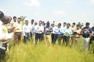 An image showing members of a group involved in Community based grassland conservation