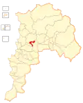 Location of the La Calera commune in the Valparaíso Region