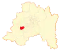 Location of the El Monte commune in the Santiago Metropolitan Region