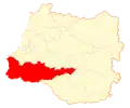 Location of La Unión commune in Los Ríos Region