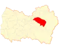 Map of Requínoa commune in the O'Higgins Region