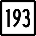 Route 193 marker