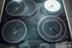 Nightshot infrared photography of a stove with 600 nm red-filter and polarizing filter at daylight