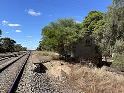 Railway station building viewed from the north west side