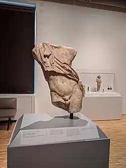 Fragmentary Roman marble copy of the Resting Satyr in the Eskenazi Museum of Art