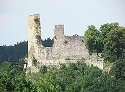 The Old Palace with a part of the Upper Bailey
