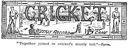Cricket: A Weekly Record of the Game