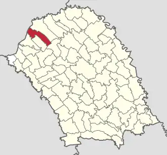 Location in Botoșani County