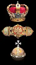 Serbian Crown Jewels, Karađorđević Crown, Royal orb, and Royal Mantle buckle