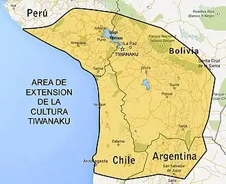 Map of the Tiwanaku Civilization
