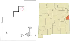 Location of Grady, New Mexico