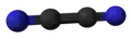 Ball and stick model of cyanogen