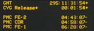 The top line of the board reads GMT 295: 11:31:54 (GMT was a synonym for UTC).