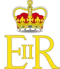 The royal cypher of Queen Elizabeth II, using St Edward's Crown