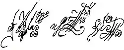 Cyril VI of Constantinople's signature