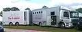 A large DAF horsebox towing a trailer for carriages. Taken at the Royal Windsor Horse Show, 2011.
