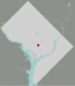 Map of Washington, D.C. with Swampoodle highlighted in red