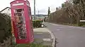 Old telephone box by start of Chapel Lane