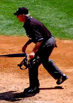 Photograph of Mike Reilly as home plate umpire