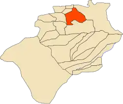 Location of Béchar commune within Béchar Province