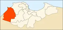 Map of Algiers Province highlighting Zéralda District