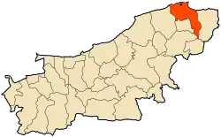 Location of Dellys in Boumerdès Province