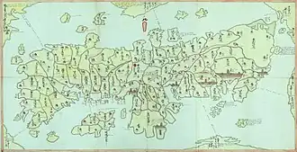 Map of Japan by Daikokuya Kōdayū