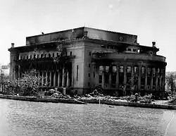 The Manila Central Post Office damaged during World War II (1945)
