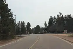 Looking east in Dancy on County Highway C