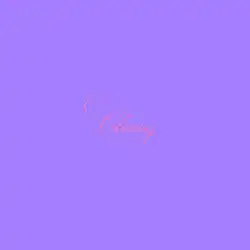 A pink "Cherry" written in script on a violet background