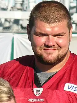 Baas at 49ers training camp, August 11, 2010