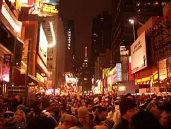 Image 10A crowd in Times Square awaits the countdown to the start of 2006. (from Culture of New York City)