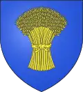 Arms of the Campdavaine branch of the counts of Saint-Pol: a sheaf of oats (Camp d'avaine means field of oats in that family's Picard language [Champ d'avoine in Paris French]).