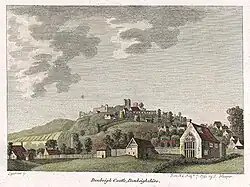 Town and castle in 1786