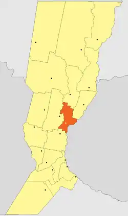 Location of La Capital Department within Santa Fe Province