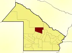 Location of Maipú Department within Chaco Province