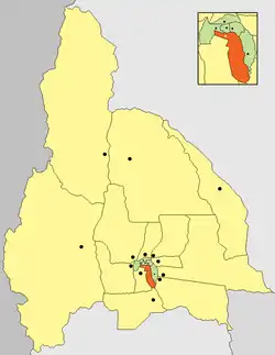 location of Departamento Rawson in San Juan Province