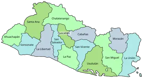 Modern El Salvador map