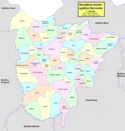 Location of Derventa