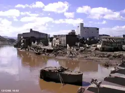 Damage in Tegucigalpa following Hurricane Mitch