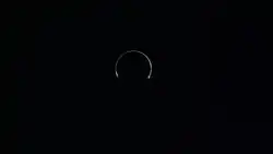 SELENE lunar probe observing a lunar eclipse from the Moon.