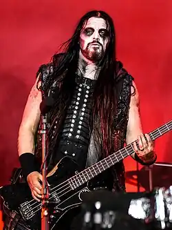 Brandt performing with Dimmu Borgir in 2025